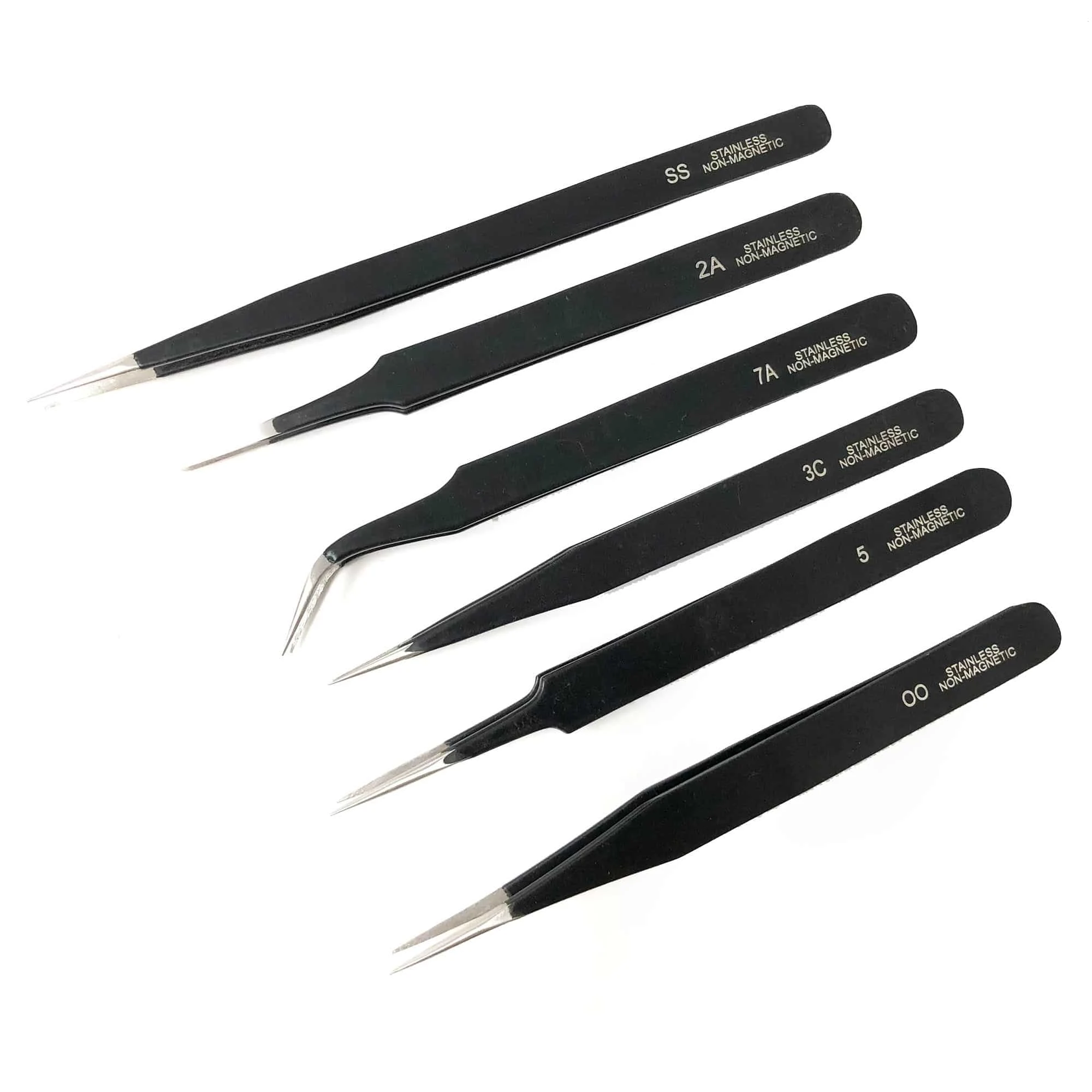 Anchor Epoxy Coated Tweezers Set Of 6