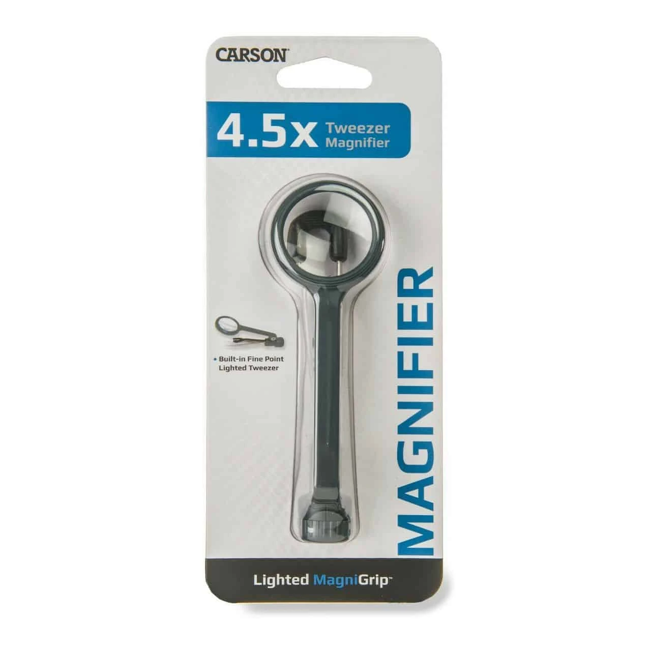 Carson MagniGrip LED 4.5x Magnifier With Tweezers - Image 8