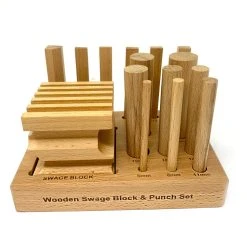 Wooden Swage Block & Punch Set