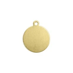 ImpressArt Premium Stamping Blanks – Brass 1/2″ Circle Tag With Ring