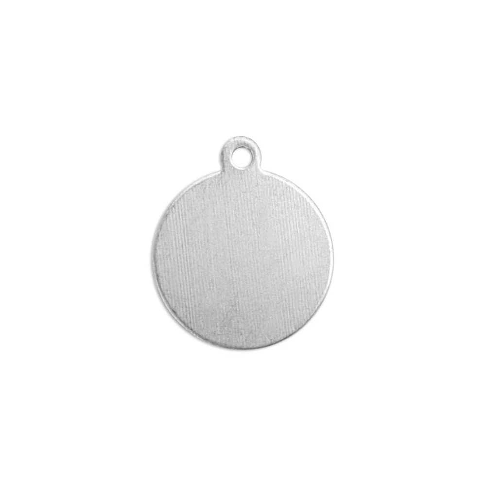 ImpressArt Premium Stamping Blanks – Aluminium 1/2″ Circle Tag With Ring