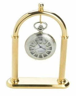 Pocket Watch Arched Display Stand In Brass