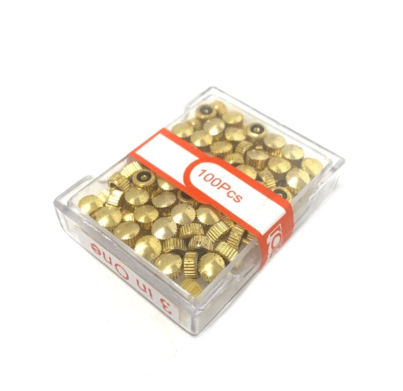 Golden Watch Crowns 100 Pcs
