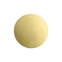 ImpressArt Premium Stamping Blanks – Brass 1″ Circle With Hole