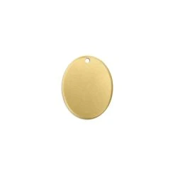 ImpressArt Premium Stamping Blanks – Brass Oval With Hole