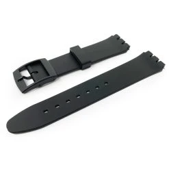 Black PVC Watch Strap