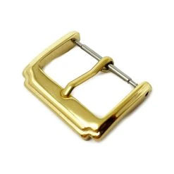 Gold Watch Buckle, Square Edge (18mm – 24mm)