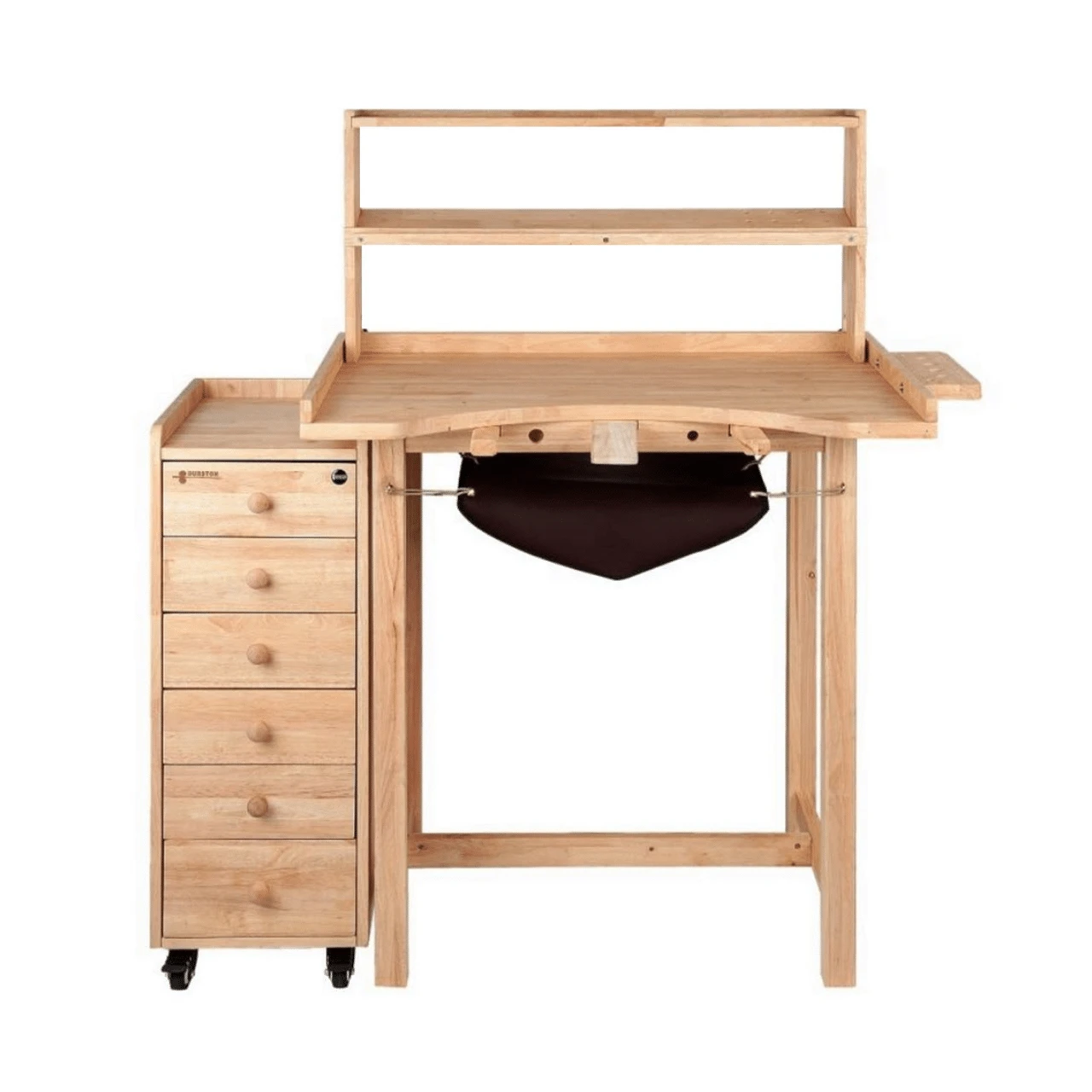 Durston Student Jeweller’s Work Bench Hardwood With Apron - Image 5