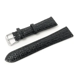 Hadley Roma Watch Strap – Black Woven Leather
