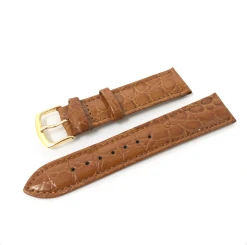 Hadley Roma Watch Strap – Tan Crocodile Grain Leather