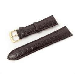 Hadley Roma Watch Strap – Brown Crocodile Grain Leather