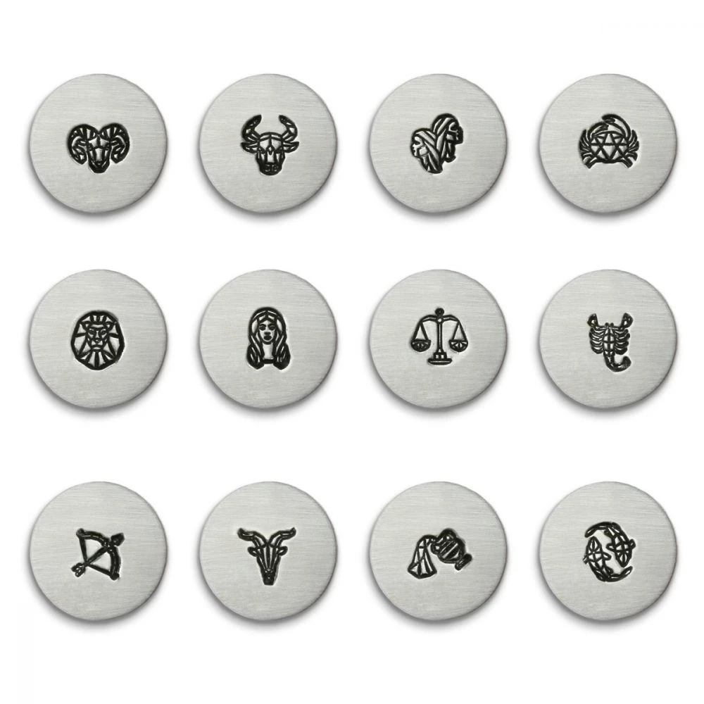 ImpressArt Geometric Zodiac Signature Design Stamps, 6mm