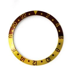 Bezel Insert For Rolex 16753 Brown & Gold
