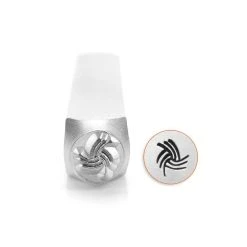 ImpressArt Angled Swirl Line Texture Design Stamp, 6mm
