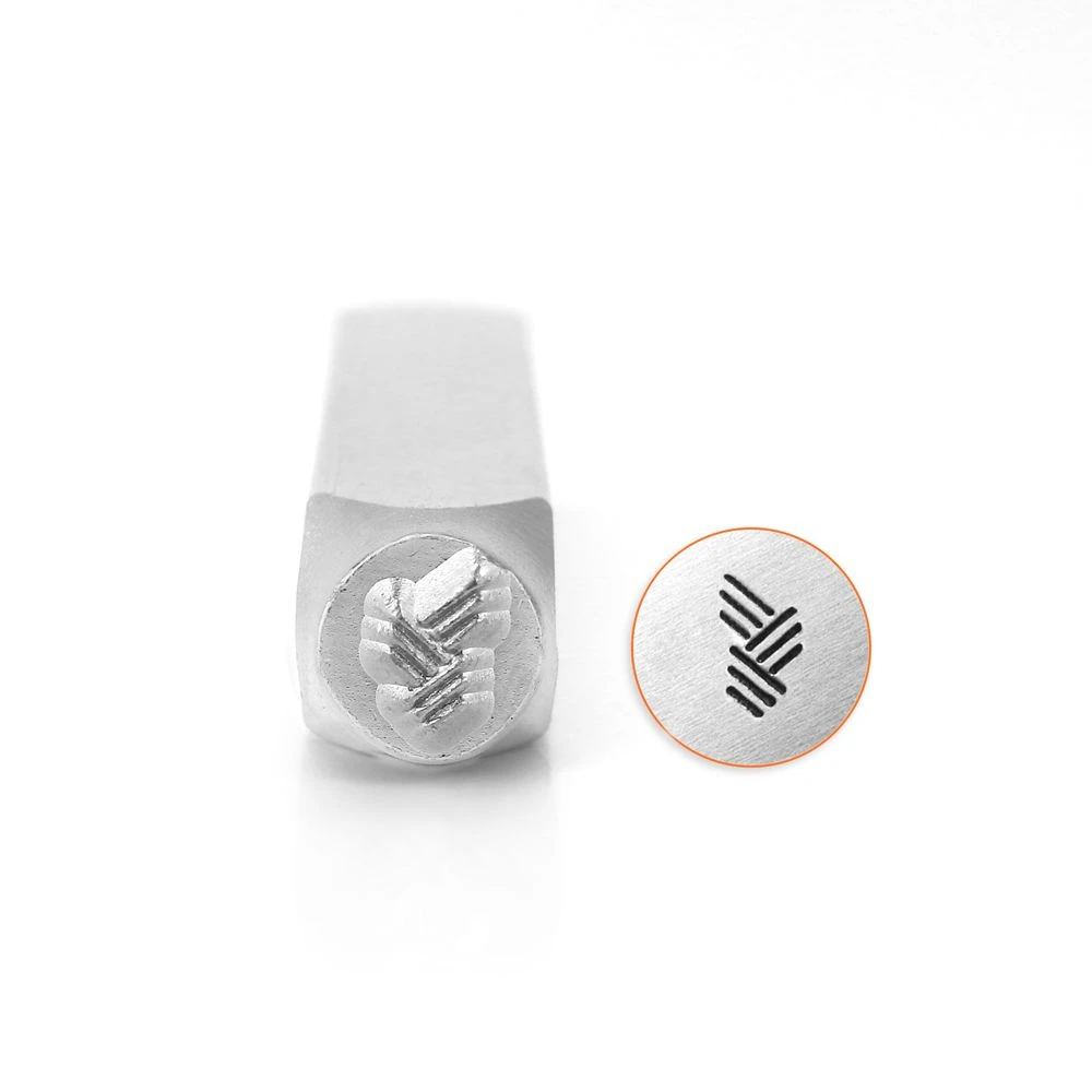 ImpressArt Vertical Angled Line Texture Design Stamp, 6mm