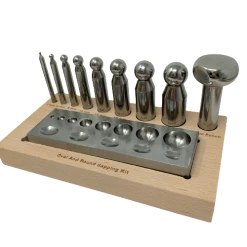 Anchor Oval And Round Dapping Block & Punch Set