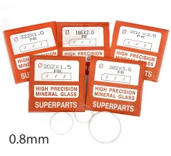 Round & Flat Watch Glass 0.8mm Thick 12.1-30mm Range