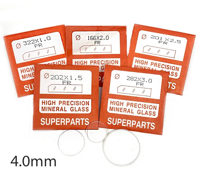Round & Flat Watch Glass 4mm Thick 25-50mm Range